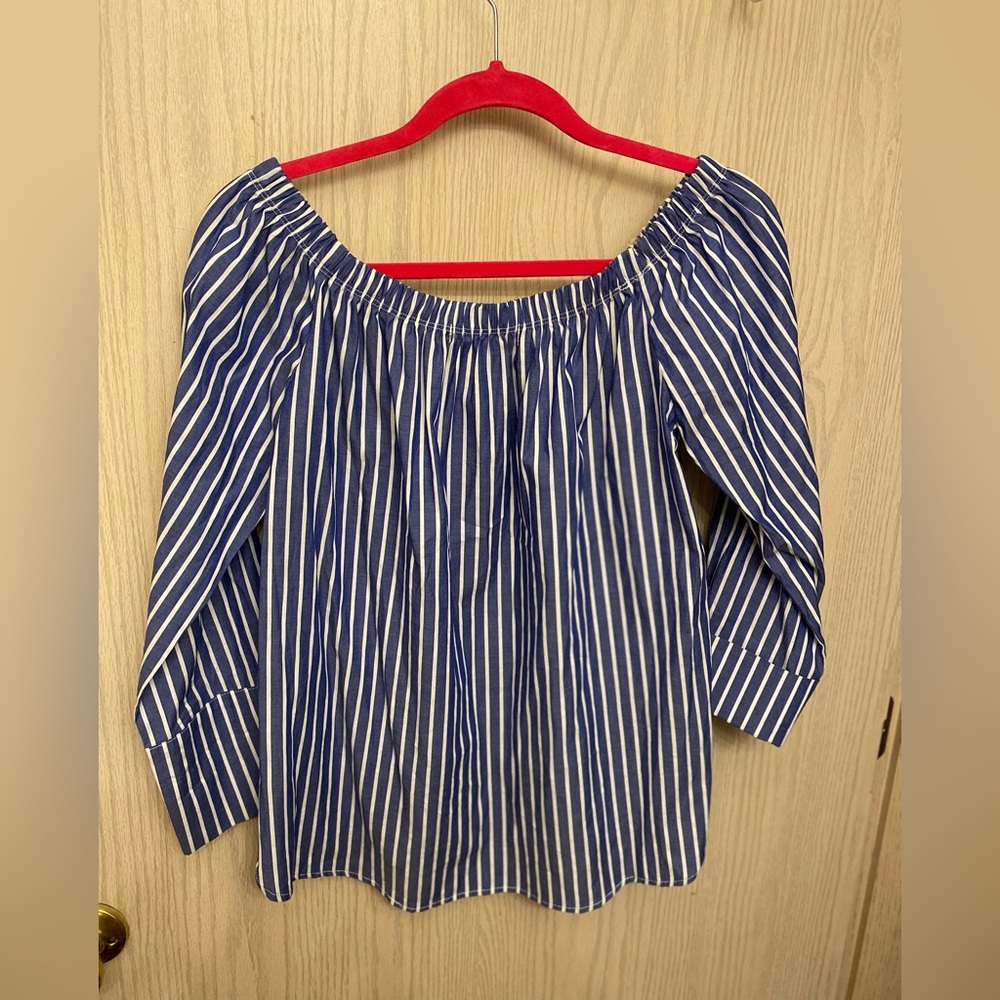 Size Small: Blue & White, Active USA Shirt